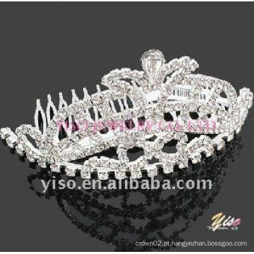 Pente de tiara de cristal casamento